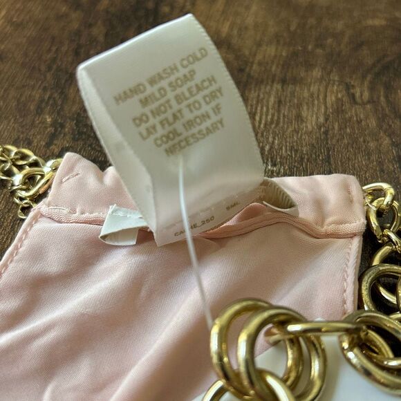 NWT Cache pink chain neck halter shirt top body suit Sz L holiday? - Picture 6 of 9